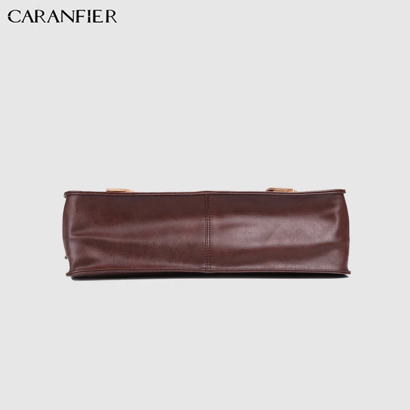 Мужской портфель CARANFIER из искусственной кожи сумка через плечо вместительные