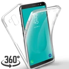 Чехол для Samsung Galaxy S9 S8 Plus S6 S7 Edge A5 J3 J5 J7 360 J4 J6 Plus A6 A8 A7 A9 2017, прозрачный противоударный, 2018 градусов