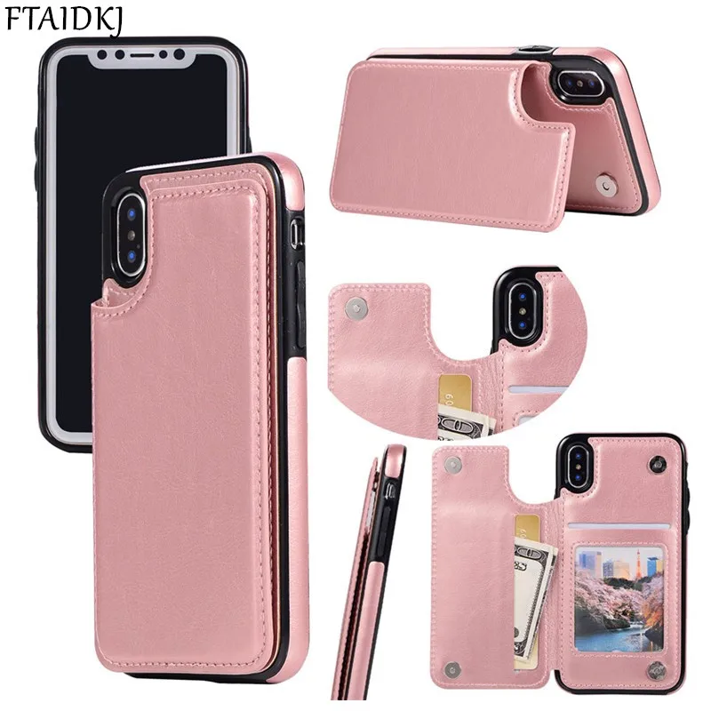 Модный чехол FTAIDKJ с откидной крышкой из искусственной кожи для телефона iPhone XR XS Max