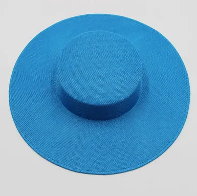 Sky Blue Разноцветные 5 шт. без каблука Чародей Sinamay шляпа базы 33 см DIY женские Коктейльные Вечерние DIY свадебные аксессуары для волос - Цвет: Sky Blue
