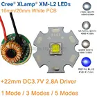 20 мм белый PCB CREE XML2 XM-L2 T6 10 Вт Холодный белый нейтральный белый теплый белый высокомощный СВЕТОДИОДНЫЙ Излучатель Чип + 12 В вход 22 мм светодиодный драйвер