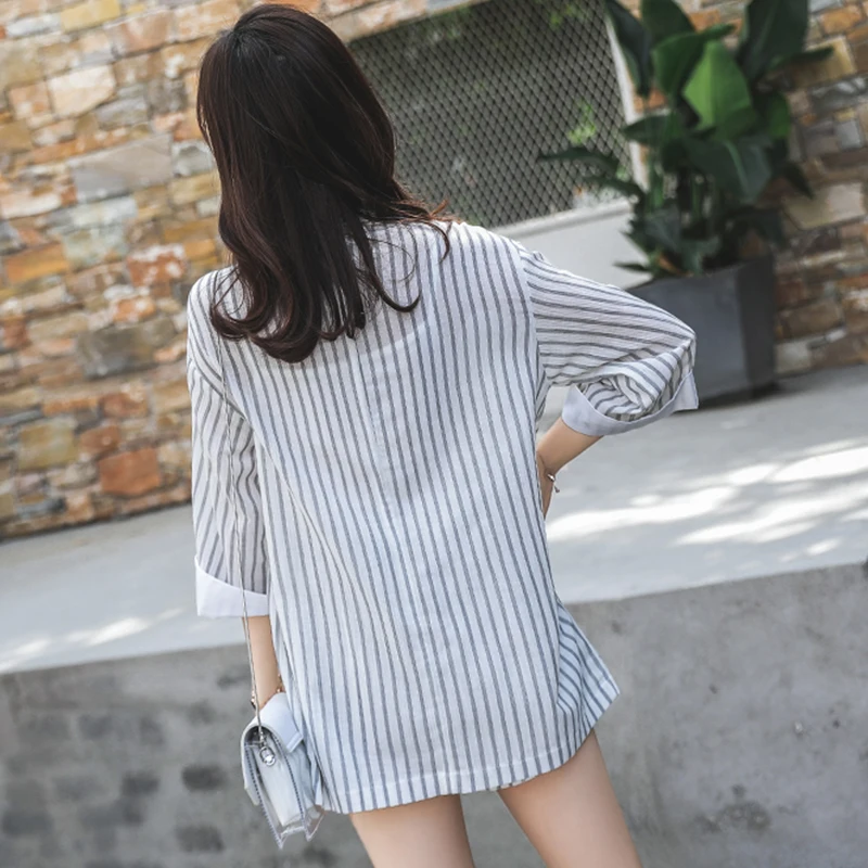 Женский офисный костюм RUGOD элегантный из двух предметов с шортами блейзер в