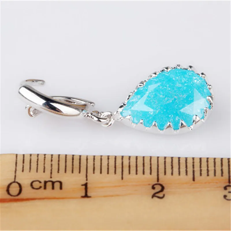 RONGQING 6Pairs/lot Ice Blue Water Droplets Zircon Earrings for Women High Quality Sisters Jewelry Gift | Украшения и аксессуары
