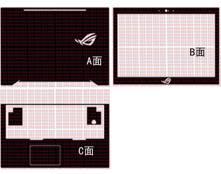 Виниловая наклейка для ноутбука из углеродного волокна Защитная Наклейка ASUS ROG