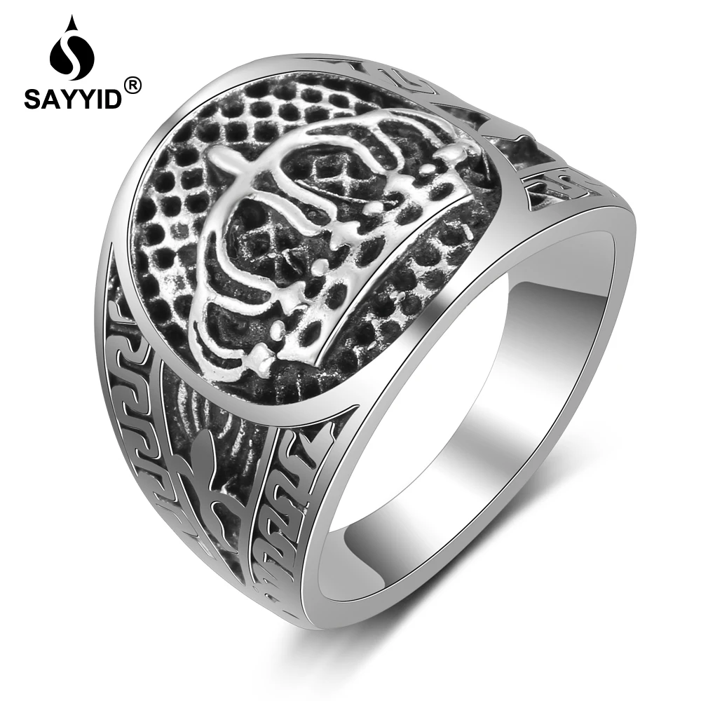 SAYYID Jewelry Фирменная новинка дизайн корона кольцо для мужчин's Винтаж цинковый