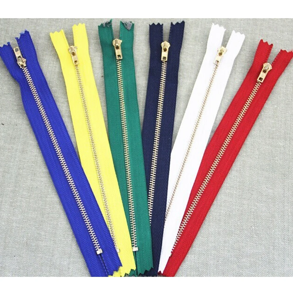 

20pieces Nylon Metal Gold Zipper Sewing 6''/ 7''/ 8''/ 9'' inches Sewing Zippers Z48