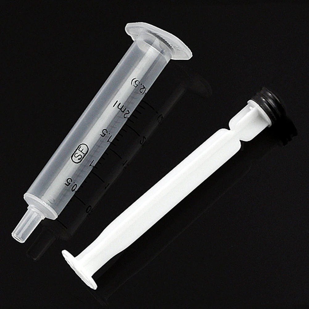 

100% NEW 2.5ml Plastic Syringe Translucent Syringe Measuring Syringe With Cover Measuring Nutrient Hydroponics Mayitr