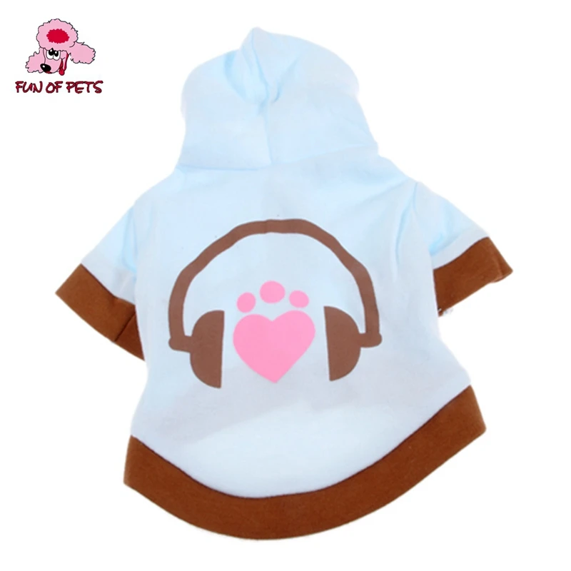 2017 милый сердцу наушников Pattern Пальто с капюшоном для домашних животных Товары