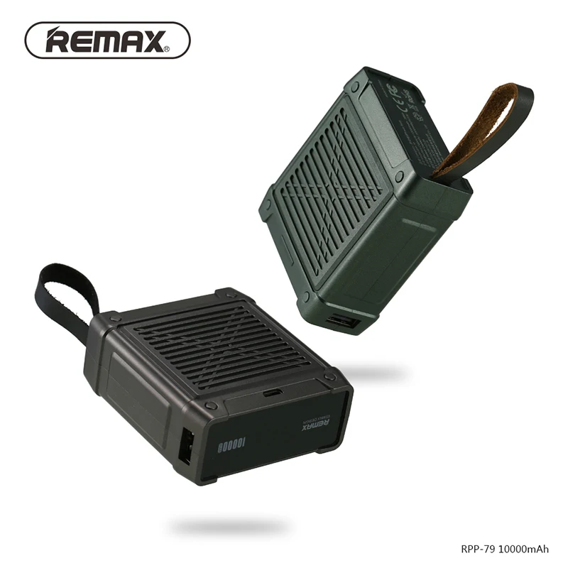 Remax внешний аккумулятор 10000 мАч Портативная Usb зарядка Военный стиль для iphone 8 X