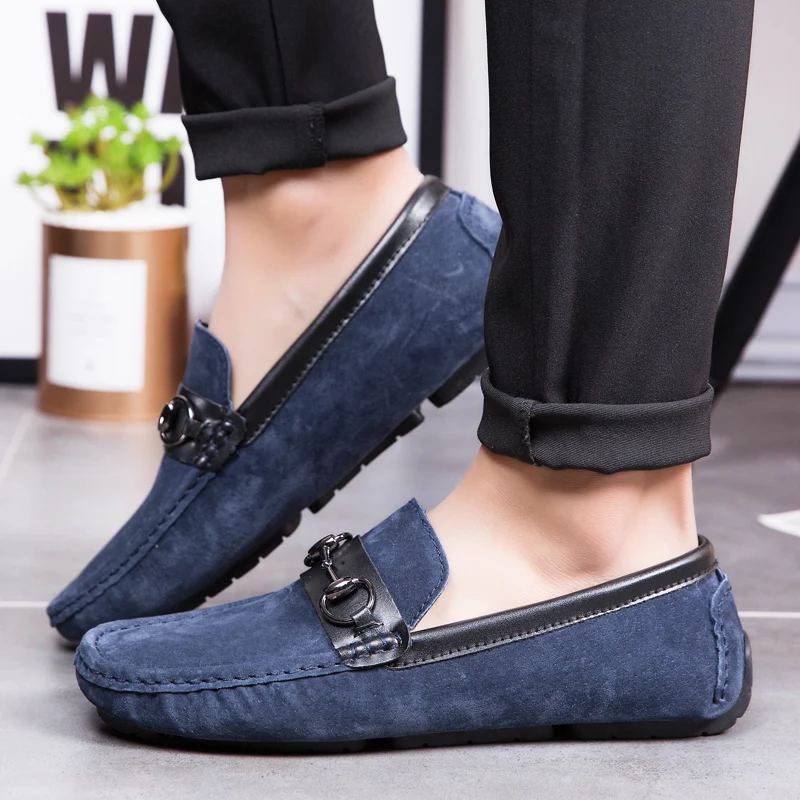3 Color Driving Shoes Comfortable Casual Men Fashion Boat Soft Moccasins Slip-On Breathable Cow Suede Loafers | Обувь
