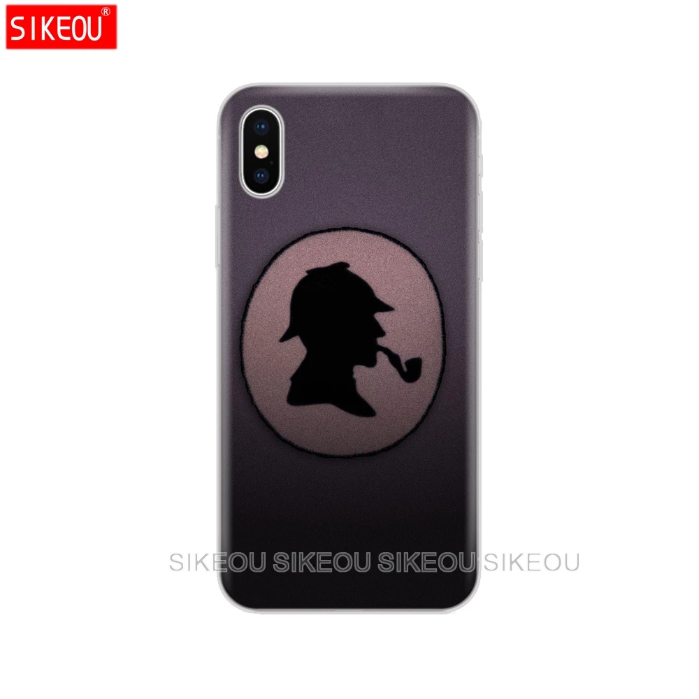 Силиконовый чехол для телефона Iphone 6X8 7 6s 5 5S SE Plus 10 XR XS Max чехол Шерлок Холмс Шерлок - Цвет: 50800