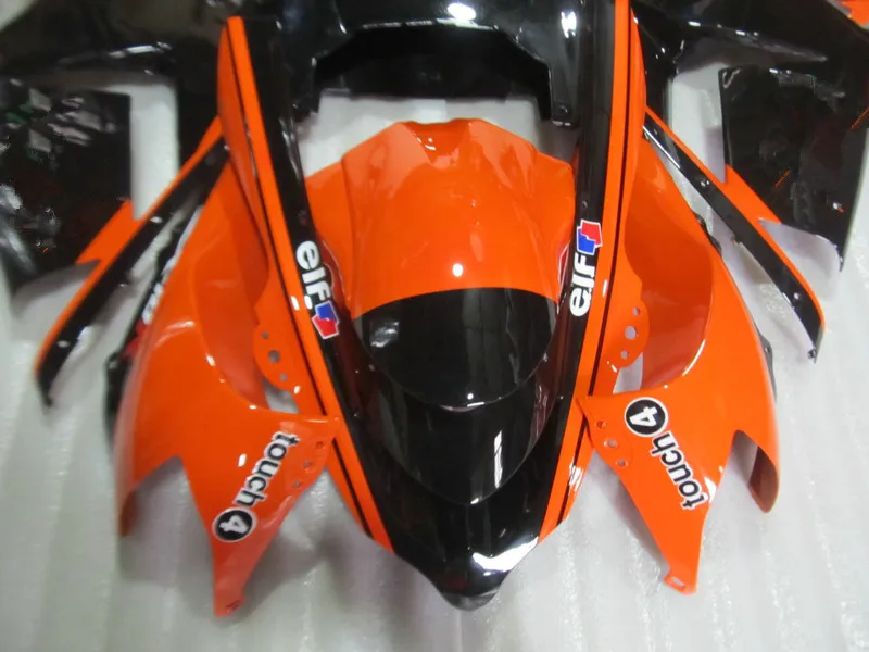 High Quality Plastic Fairing Kits For Kawasaki ZX10R 2004 2005 NINJA ZX 10R 04 05 Orange Black Bodywork Fairings Set SZ68 | Автомобили и