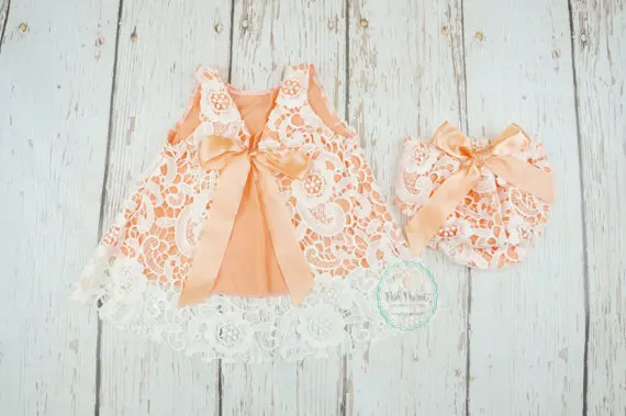 Детская кружевная одежда персикового цвета кружевной топ-качалка эксклюзивный