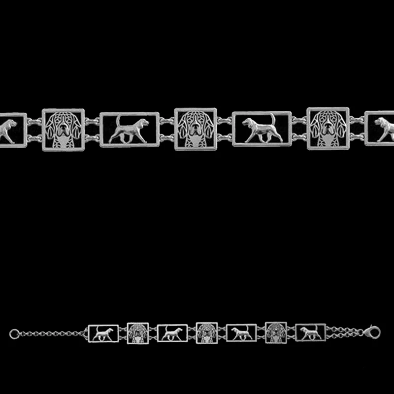 Регулируемая Бигль квадратные рамки браслет Собака ювелирные изделия