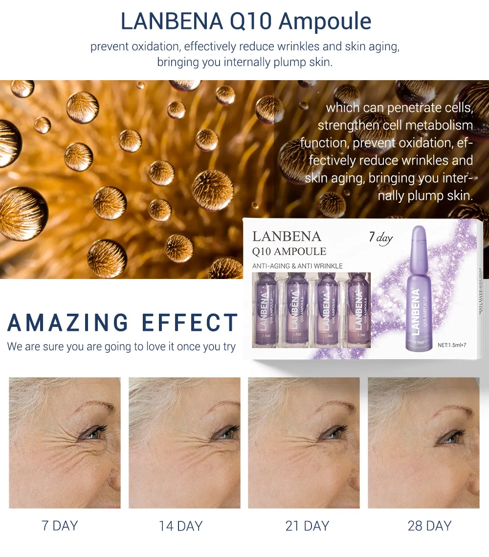 

7pcs Ampoules Essence Hyaluronic Acid Vitamin C Serum Skin Firming Hydrating Smooth Whitening Cream Skin Care Long Lasting TSLM1