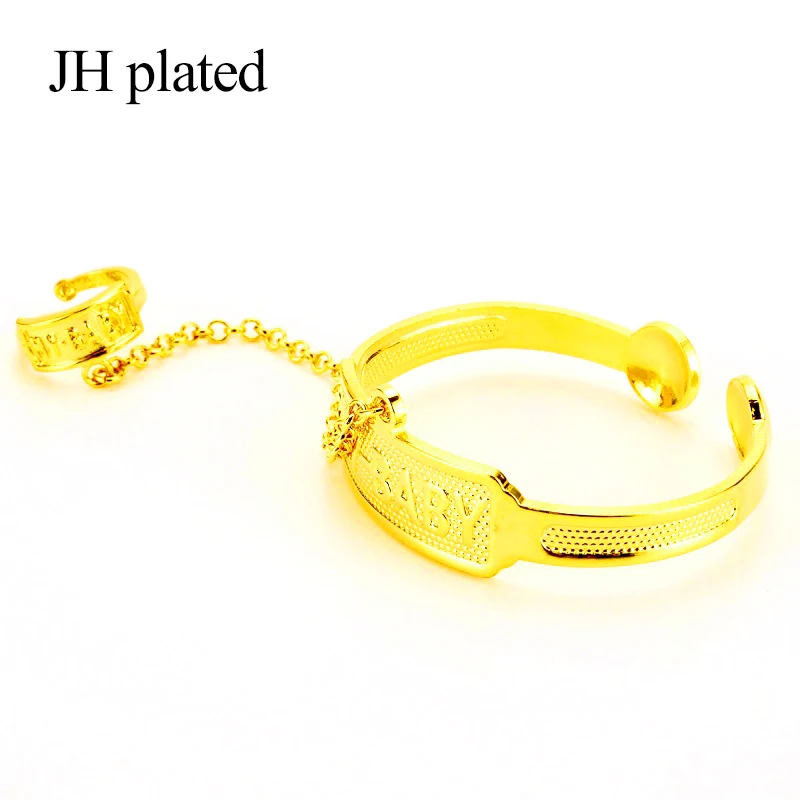 Позолоченный Эфиопский браслет JHplated золотого цвета для детей/девочек мужские