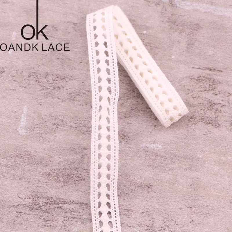 4 ярда швейная ткань DIY цвета слоновой кости кремовый черный отделка хлопок крючком кружевная ткань лента ручной работы аксессуары ремесло 11021