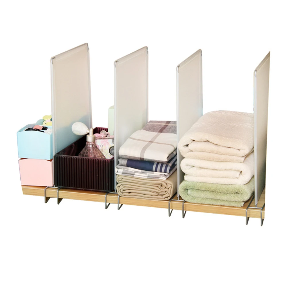 4 шт. разделитель для шкафа полка хранения одежды съемный стабильный