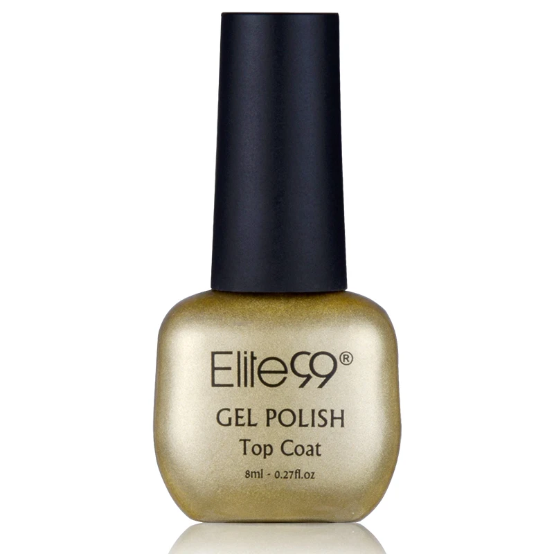 Базовый и верхний слой Elite99 8 мл УФ светодиодный Гель лак для ногтей блестящий