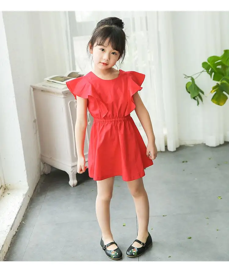 2017 летнее платье Новинка Повседневная хлопковая детская одежда для девочек