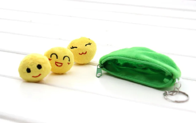 Pea Pod милый Kawaii мягкая мультяшная кукла креативный плюшевый кулон горох брелок