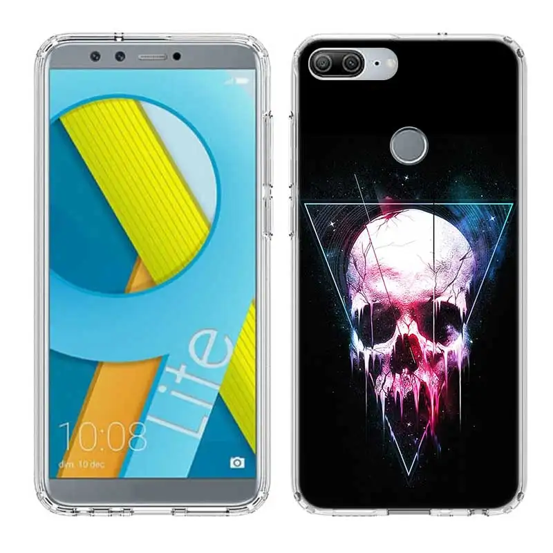 Neon Skull Soft TPU Print Hull Case For Huawei Honor 8X MAX 8 9 10 lite 7 7X 6X V9 Play V20 Frosted Fundas Cover |