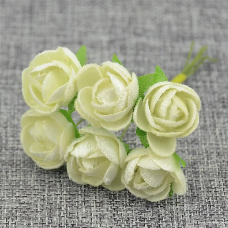 Дешевые 12 шт. искусственный шелк Моделирование Букет из роз для свадьбы