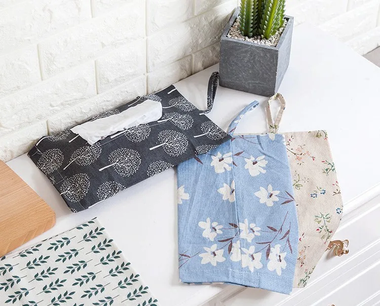 Тканевая коробка подвесная хлопок и лен Home автомобиль тканевый чехол контейнер