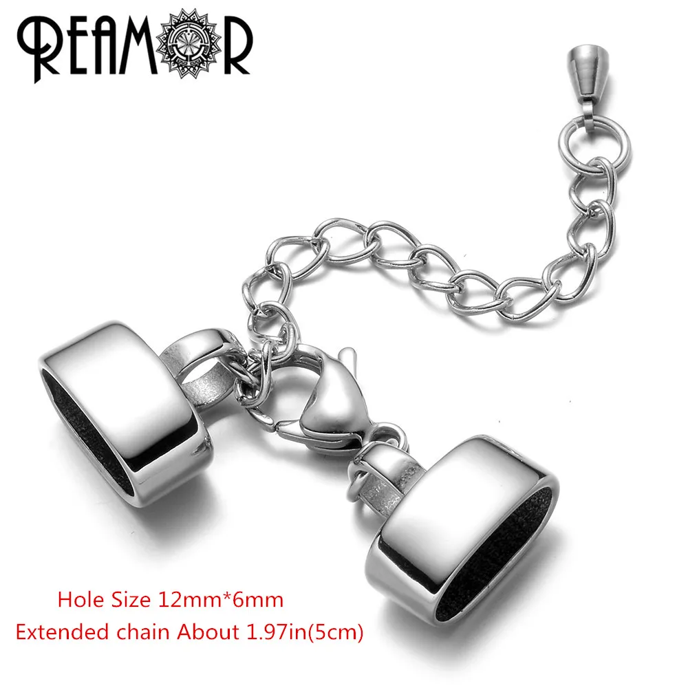 REAMOR 12*6 мм 316L из нержавеющей стали шармы соединители стежка молния с