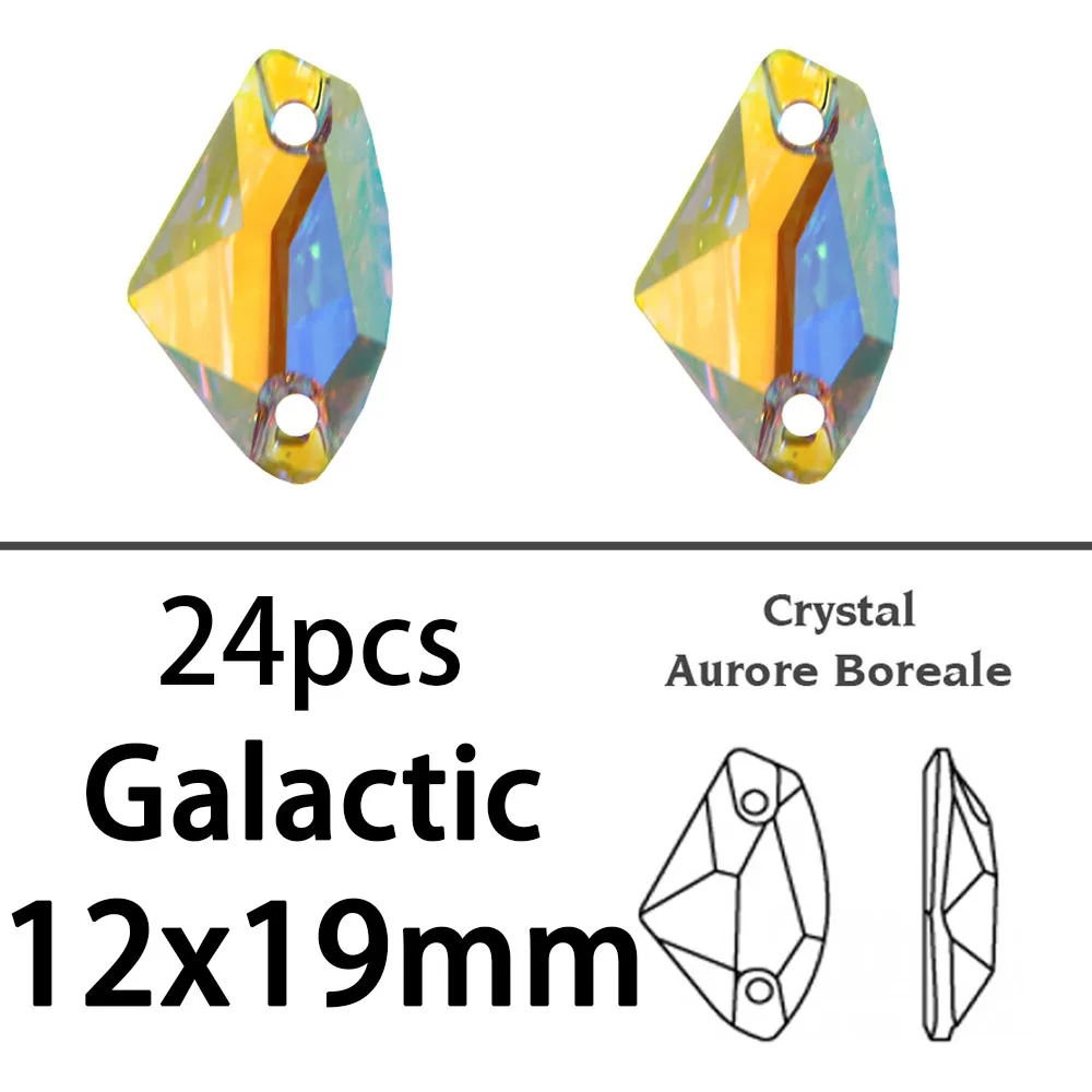 3256 12x19mm 24pcs Смешанные размеры формы смешивания Швейные кристаллы AB Пришивные бусины Flatback Стразы модные Кристаллы пришивные камни для свадебного платья - Цвет: 3256 12x19mm 24pcs