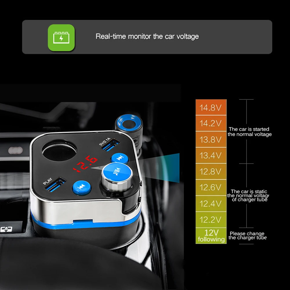 JINSERTA Bluetooth автомобильный комплект MP3 аудио плеер fm передатчик HandsFree прикуриватель