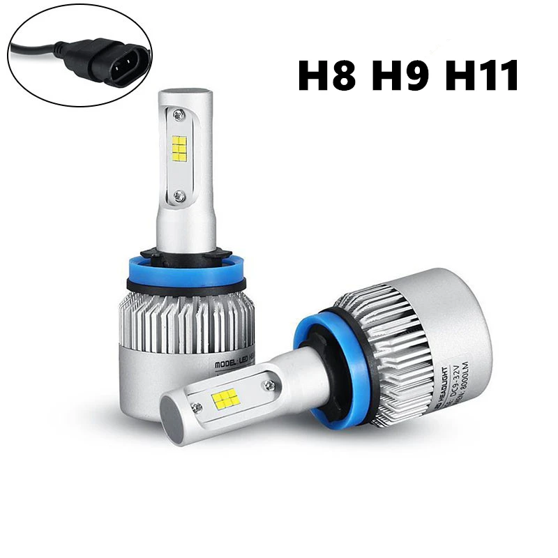 2X H4 H7 H11 H8 H9 H1 H13 9005 9006 CSP светодиодный автомобилей головной светильник лампочка