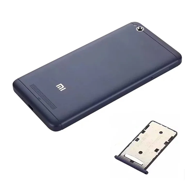 Черный Официальная оригинальная Задняя крышка батареи для Xiaomi Redmi 4A Жесткий пластиковый Чехол Корпус Запасные части+ лоток со слотом для сим-карты - Цвет: Черный