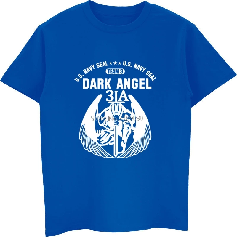 Us Navy Seal Army Special Force Dark Angel Team T-shirt Men's Cotton Short Sleeve T Shirt Cool Hip Hop Tees Tops | Мужская одежда