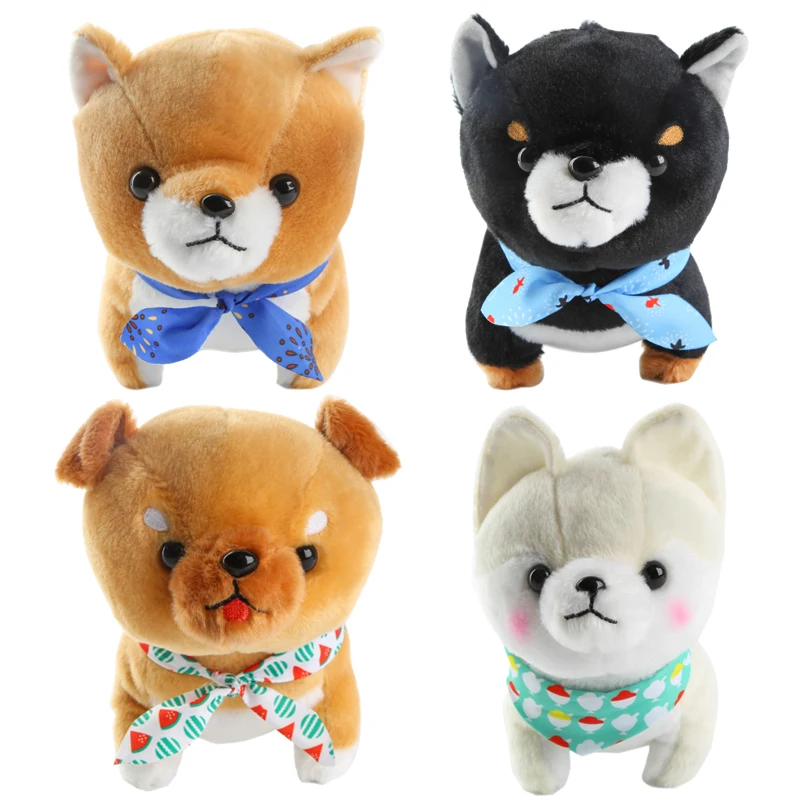 Кэндис Го плюшевая игрушка мягкая кукла мультфильм шарф с животными Шиба собака