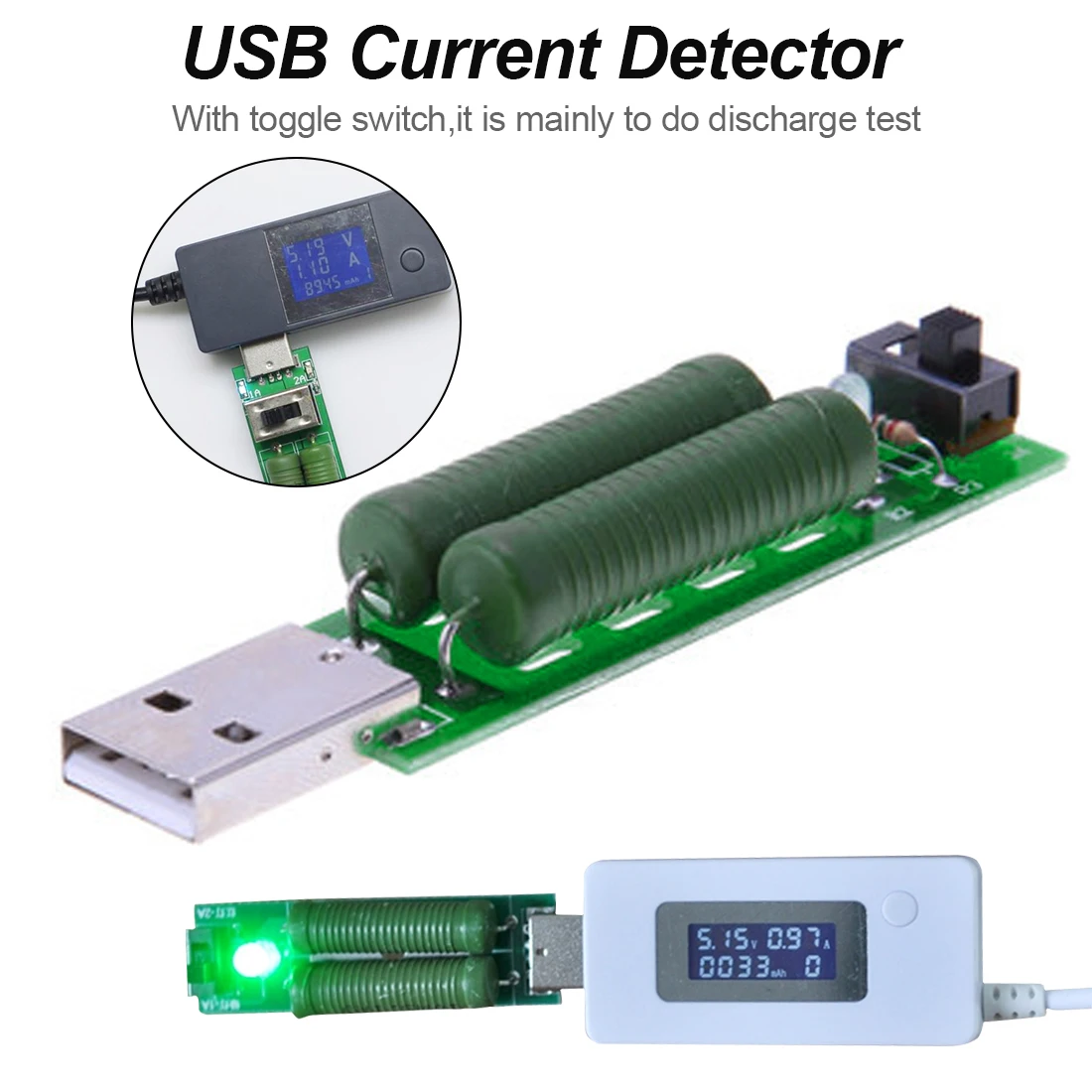 USB резистор dc электронная нагрузка с переключателем емкость аккумулятора