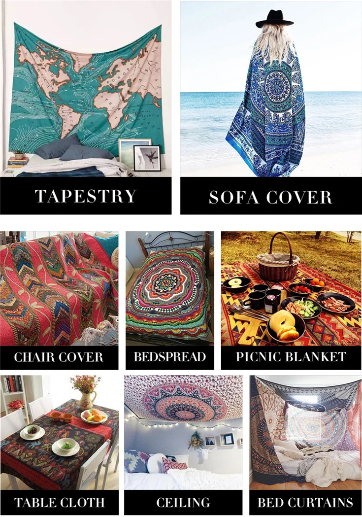 Cactus tapestry wall hanging home decor printing tablecloth bed sheet beach towel for party wedding decoration background