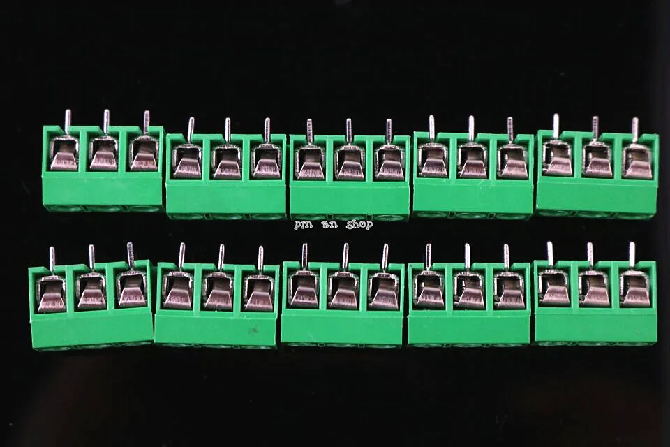 10 шт. KF301 5.0 3P шаг 5 0 мм прямые булавки PCB 2 контактный 3 Винтовые клеммы разъема|screw