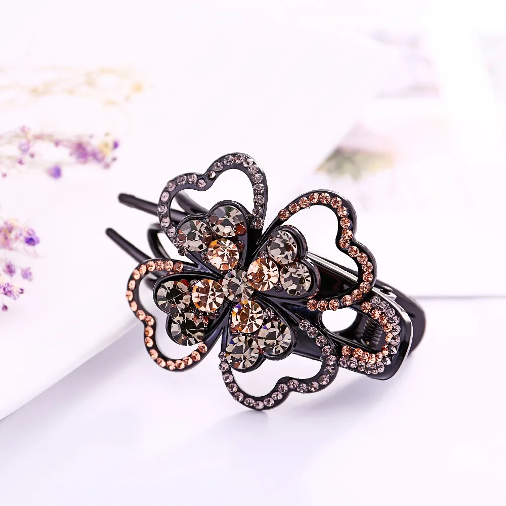 Шикарная шпилька для волос со стразами Шпилька с боковой застежкой