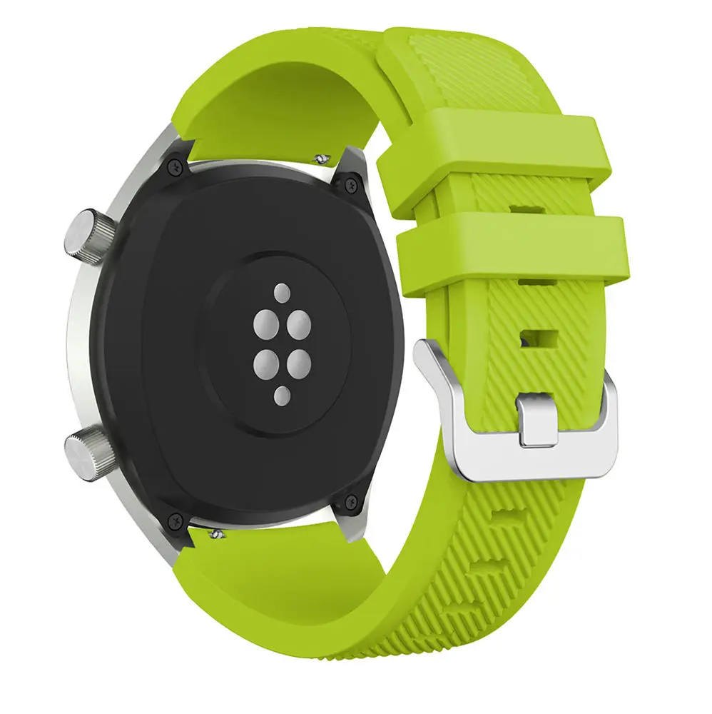 green Ремешок группы аксессуары для huawei часы GT Спортивные наручные часы для samsung gear s3 frontier классический smartwatch 22 мм силиконовый - Цвет ремешка: green