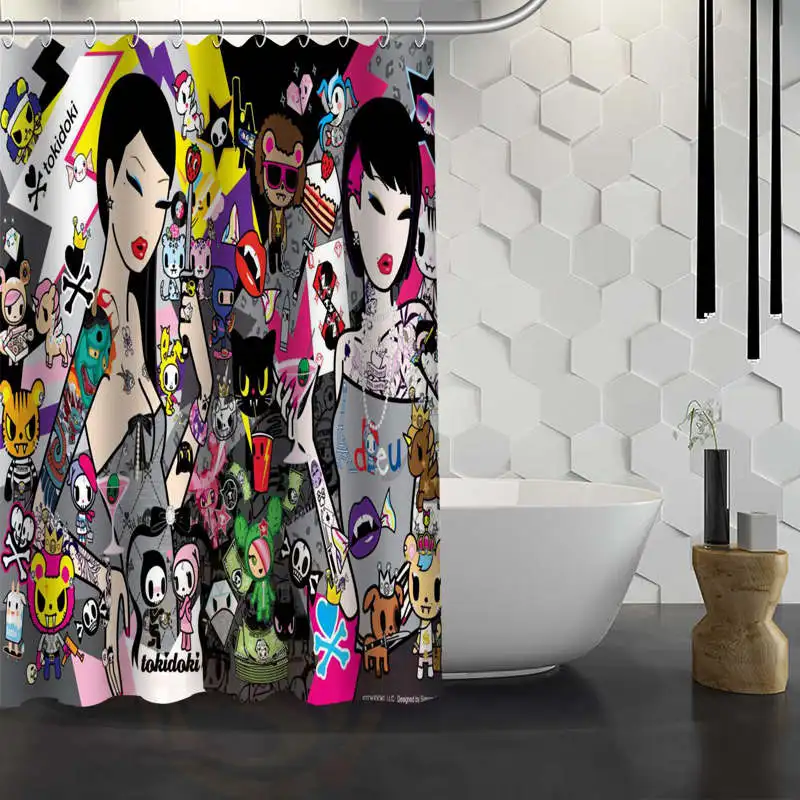 Занавеска для душа Tokidoki на заказ занавеска ванной из водонепроницаемой ткани