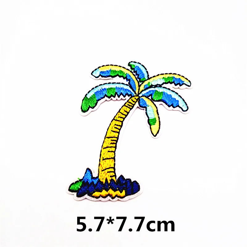 Высокое качество 1 шт. вышитый узор в виде дерева нашивки Значки для растений