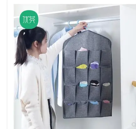 Имитация льна 16 сетки висячая сумка вешалка для гардероба тканевая хранения