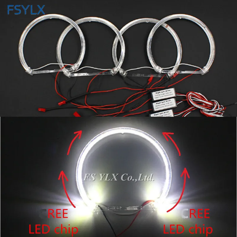Светодиодные прозрасветодиодный глаза ангела для BMW E36 E38 E49 E46|eye eye|eye ledeyes angel |