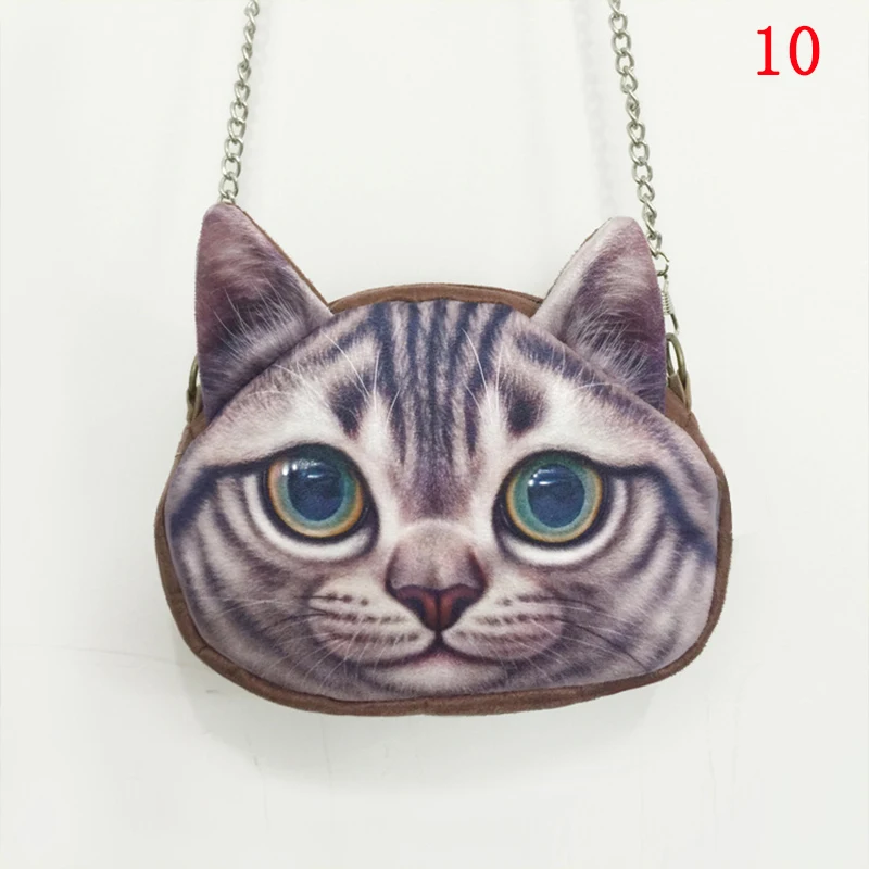 Сумка-мессенджер с 3D рисунком кота и животного маленькая сумочка на плечо в стиле