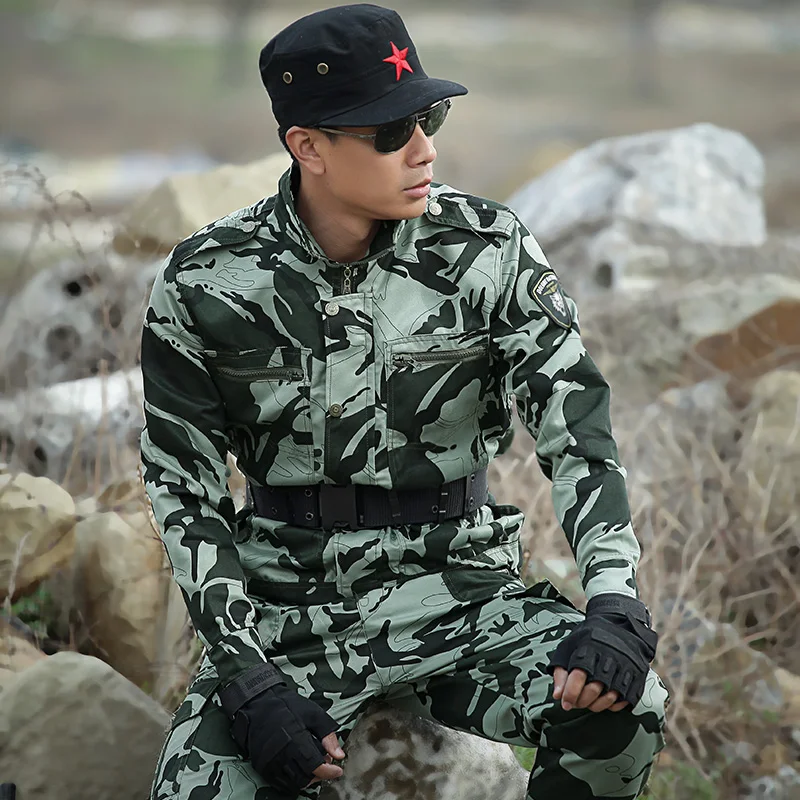 Мужские Охота одежда Тактический Камуфляжный костюм куртка + Штаны Открытый