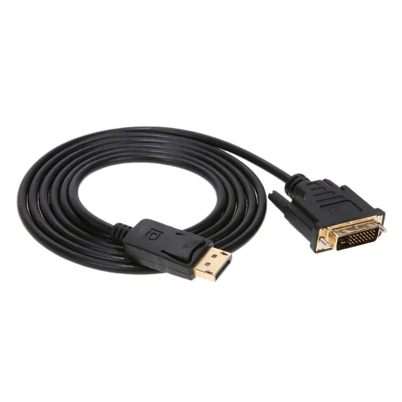 Кабель DisplayPort DP DVI 1 8 м папа Папа порт Displayport dvi Соединительный адаптер 1080P 3D для