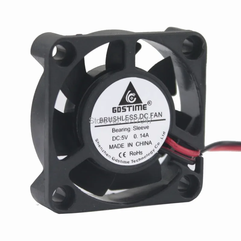 100 штук в партии Gdstime 5V 2Pin 4010 40 мм 4 см 40x40x10 DC маленький вентилятор охлаждения