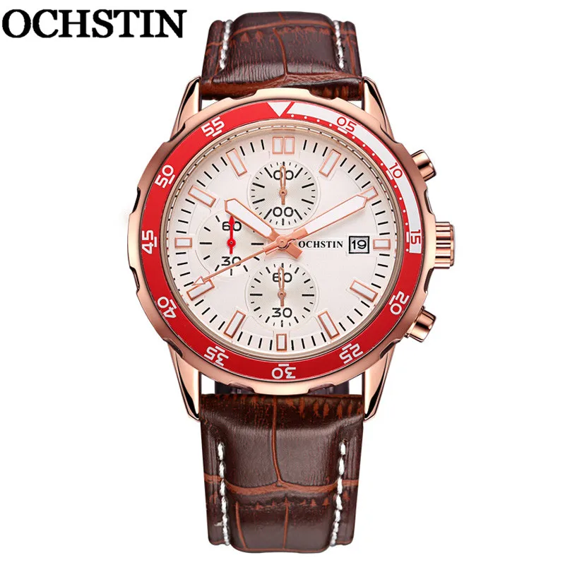 GQ044L05 without box OCHSTIN мужские наручные часы Топ люксовый бренд Хронограф Календарь спортивные мужские часы Военная сетка нержавеющая сталь мужские кварцевые часы 044 - Цвет: GQ044L05 without box