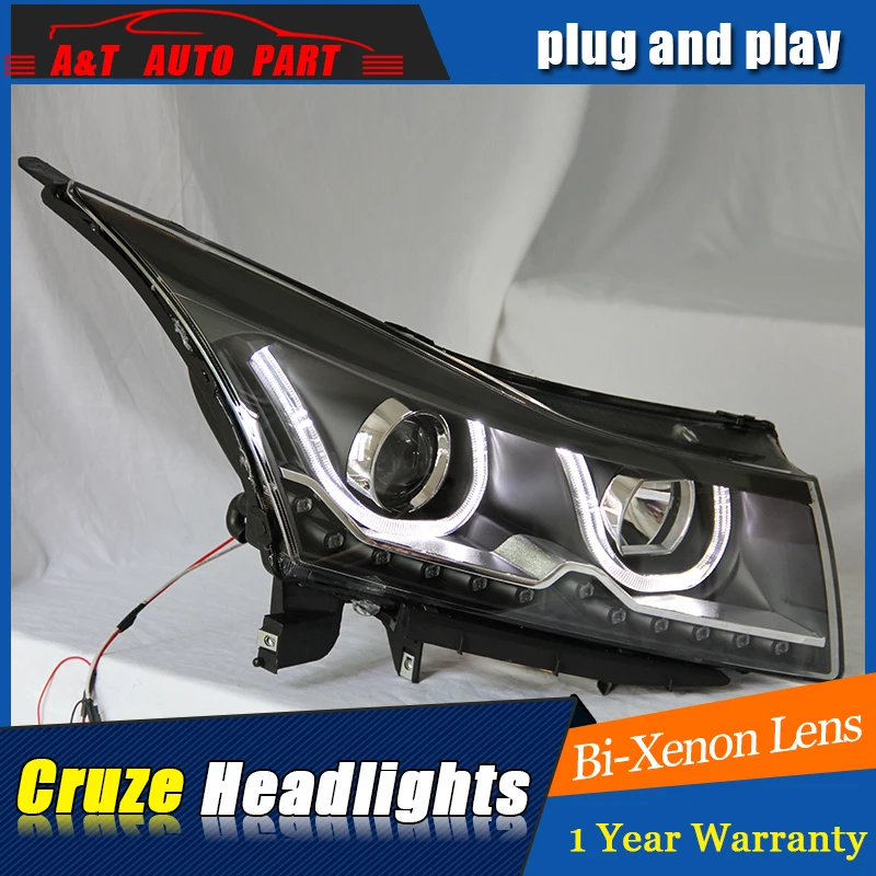 Стайлинг автомобиля светодиодный ная фара для Chevrolet Cruze фары 2009-2014 drl H7 hid